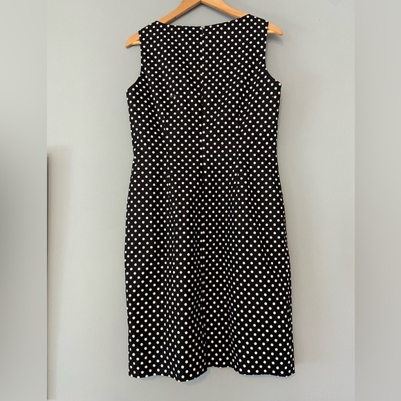 T Tahari Elegant Black and White Polka Dot Dress size 10 - Picture 4 of 6